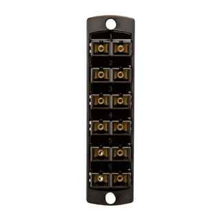 Leviton SDX Precision Molded Fiber Adapter Plate, Violet OM4+ Duplex LC
