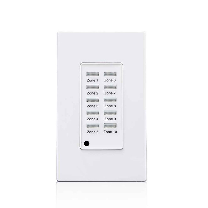 Leviton Z-MAX® Digital Pushbutton Station, 10 Button, 1 Gang, White