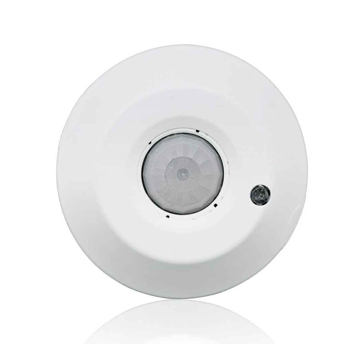 Leviton Provolt™ Occupancy Sensor lighting control, 2 Pole, Line Voltage, 8'-12' Ceiling Mount, PIR Sensor Daylighting, Auto-Calibration, 1500 sq, 120-277V AC/CA 50/60HZ. UL/CE, RoHS & CEC Title 20/24 compliant. Color: White.
