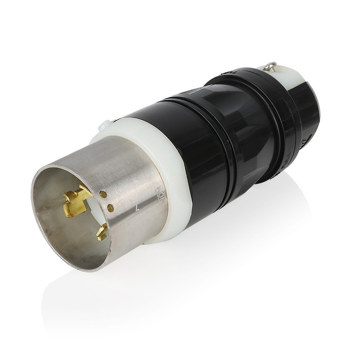 Leviton 3765-C Polarized Locking Plug, 4-Wire 3-Pole, Non-NEMA Industrial Grade