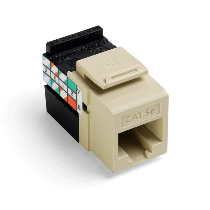 Leviton QuickPort® Category 6 UTP Jack, 8P8C, Ivory GigaMax®