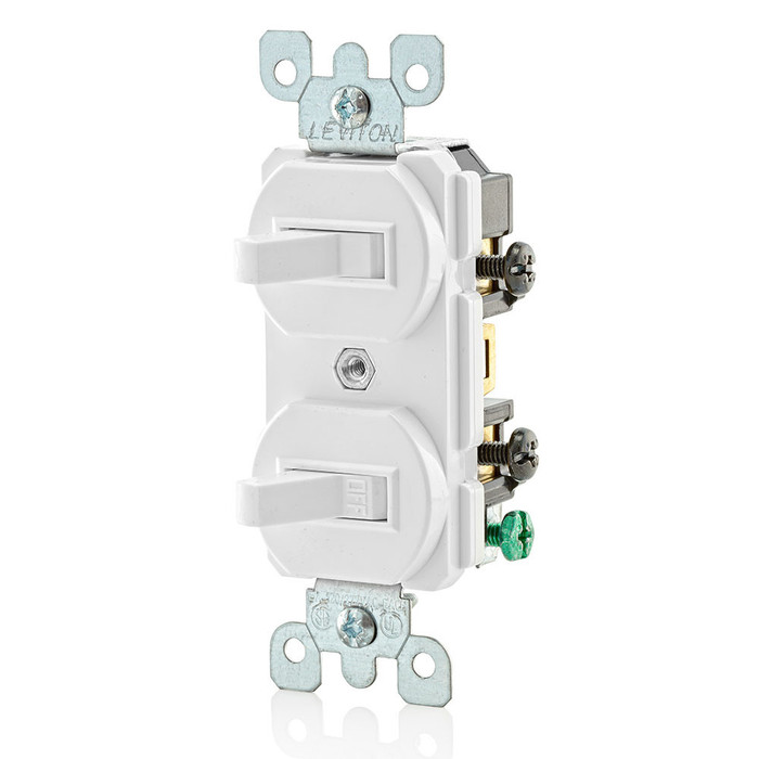Leviton Duplex 3-Way AC Combination Switch, Commercial Grade, 15A 120/277V