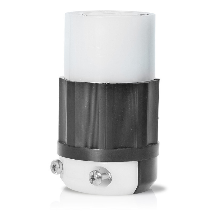 Leviton Industrial Grade Locking Connector, 2-Pole 3-Wire, 250V 30A