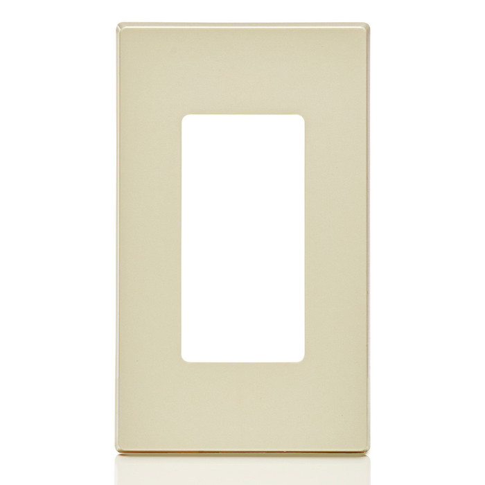 Leviton Snap-On Screwless Decora Plus Wallplate, Polycarbonate, Light Almond