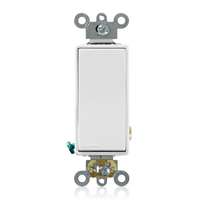 Leviton Grade Rocker AC Quiet Switch, 120/277V, 20A, 1-Pole