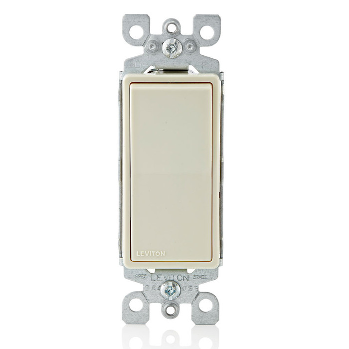 Leviton Rocker AC Quiet Switch, 120/277- 15-, Residential Grade