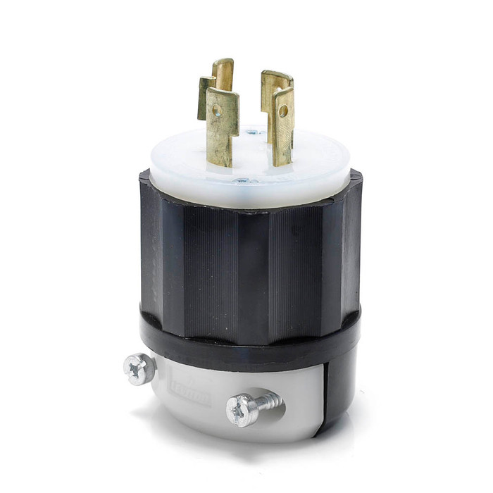 Leviton 4-Wire Locking Plug, Industrial Grade, 125/250V 3-Phase 20A