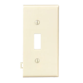 Leviton 1-Gang Toggle Wallplate, Thermoplastic Nylon
