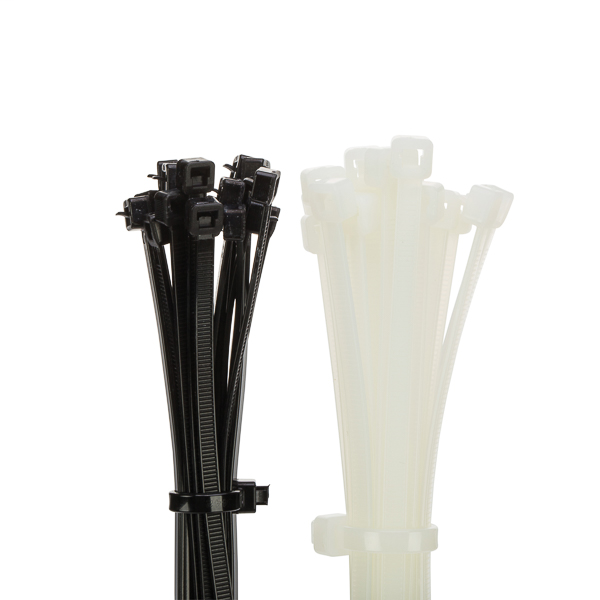 NSi Industries Fluorescent Nylon Cable Tie, Self-Locking, 40lb