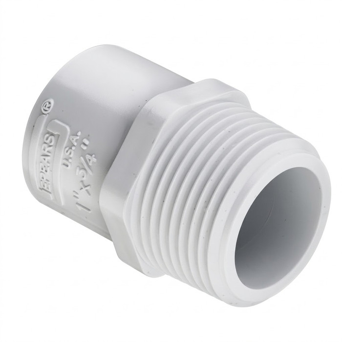 Spears Red PVC Schedule 40 Reducing Male Adapter, MPT x Socket