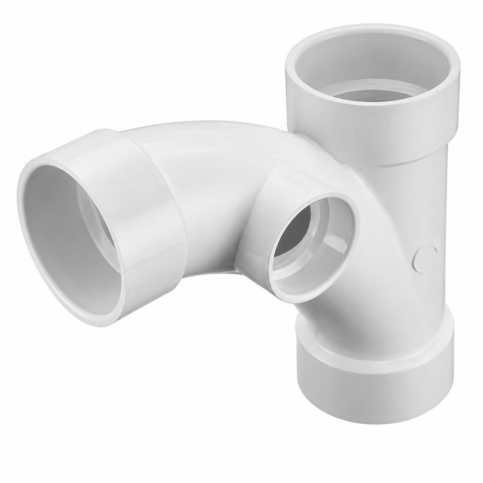 Spears PVC DWV Combination Y & 1/8 Bend Fitting with Right Inlet, Hub x Hub