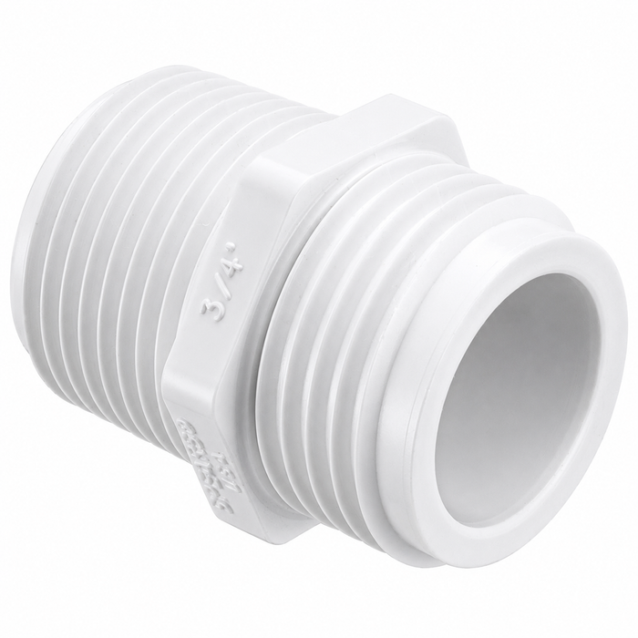 Spears PVC Transition Nipple, MPT x MPT