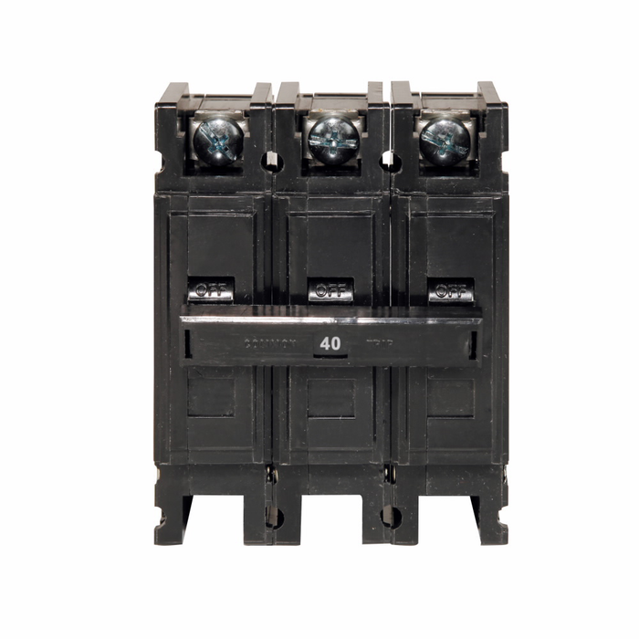 Eaton Quicklag QC Three-Pole Thermal-Magnetic Industrial Circuit Breaker, 240V, 10 kAIC