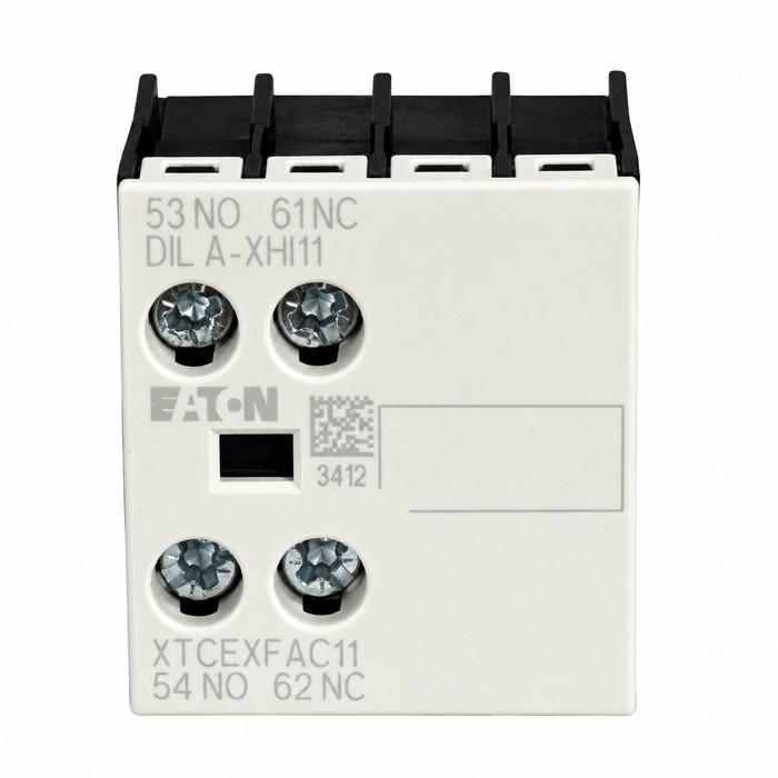 Eaton Two-Pole Auxiliary Contact Block, Front-Mounting Contactor Accessory