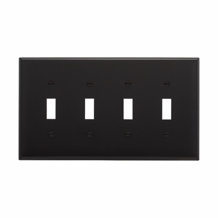 Eaton Polycarbonate Duplex Receptacle Wallplate, Single-Gang