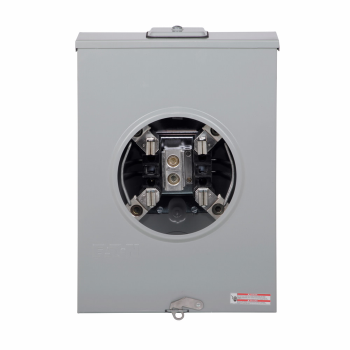 Eaton 200A Single-Position Ringless Meter Socket, Over/Under Feed