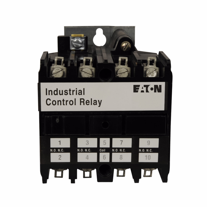 Eaton Convertible Contact Machine Tool Control Relay, Four-Pole, 110/120V