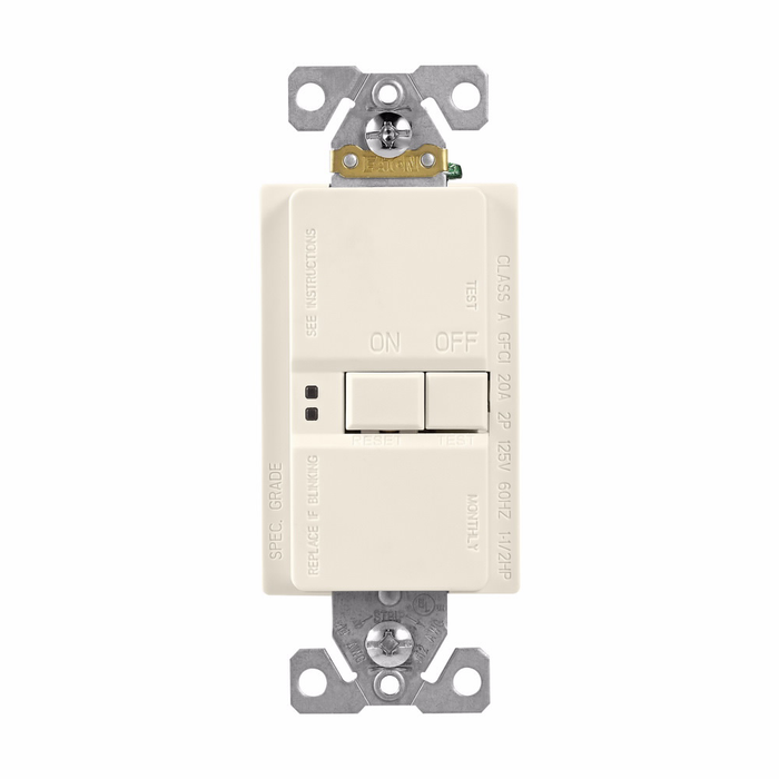Eaton Self-Test Blankface GFCI Receptacle, 20A, 125V
