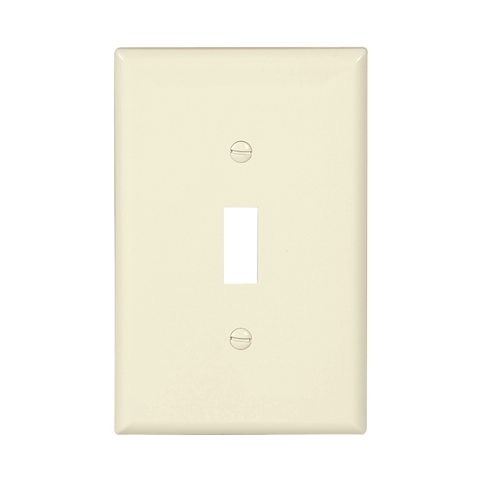 Eaton Toggle Wallplate, Polycarbonate, Light Almond