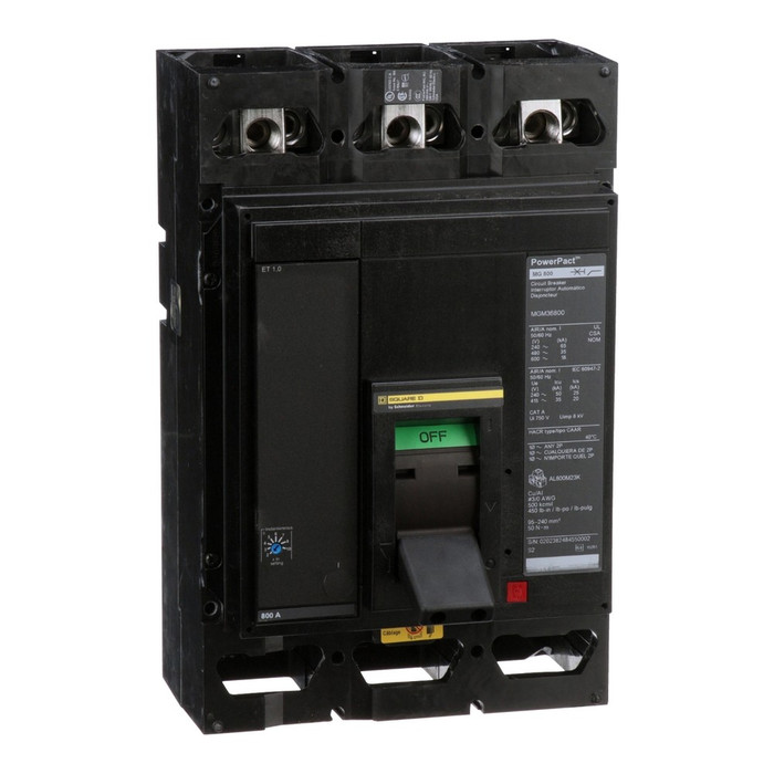 Square D PowerPacT M-Frame 800A 3-Pole Circuit Breaker, 600VAC, Electronic Trip