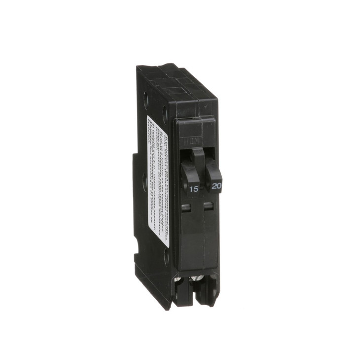 Square D QO Tandem Circuit Breaker, 15A/20A, 120/240VAC