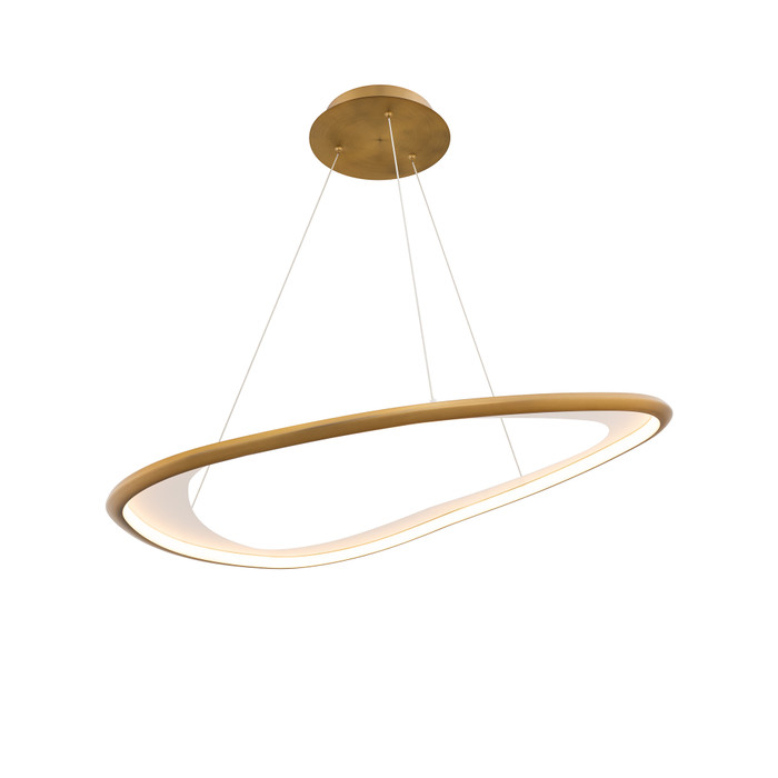 WAC Lighting PD-414 Oyster 4-CCT LED Pendant, Aluminum