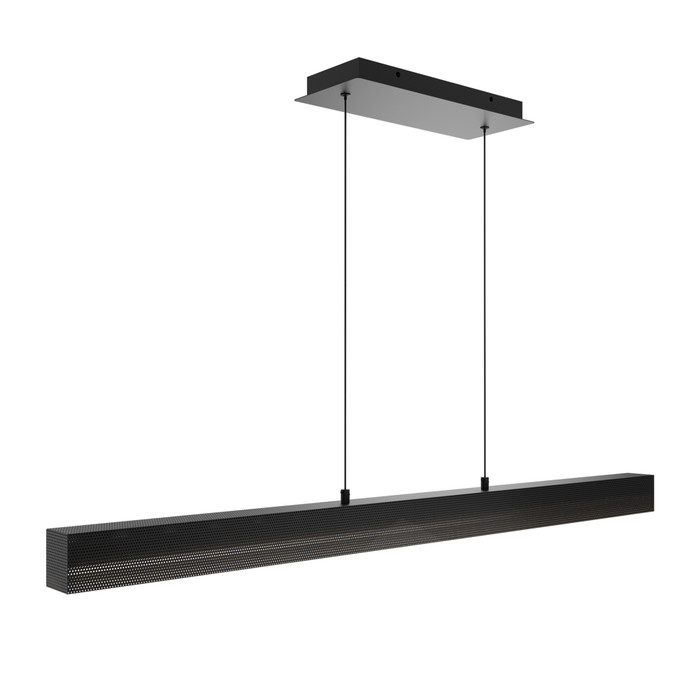 WAC Lighting PD-575 Grille 4-CCT LED Linear Pendant, Aluminum