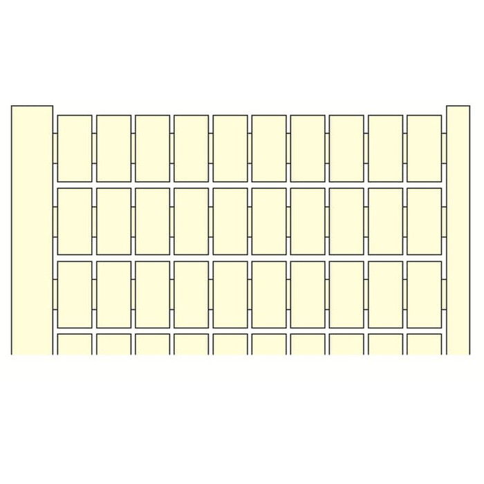 ABB RC610 Blank Terminal Block Marker Card, White Polyamide, 1SNA23 Series