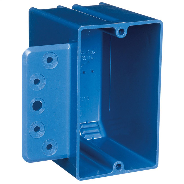 Carlon 1-Gang PVC New Work Outlet Box with Mounting Bracket