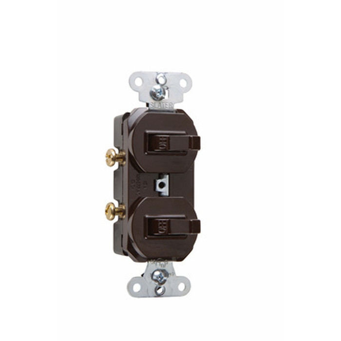 Pass & Seymour Single-Pole Double Combination Switch, 15A 120/277V