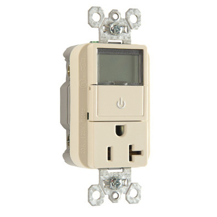 Pass & Seymour Heavy Duty Spec Grade Plug Load Timer Receptacle, 20A 125V