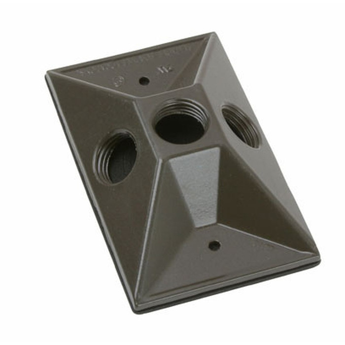 Pass & Seymour Weatherproof Cluster Cover for Single Gang Box, Aluminum