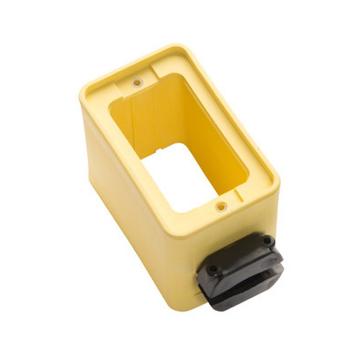 Pass & Seymour 1-Clamp Standard-Depth Portable Outlet Box, Yellow