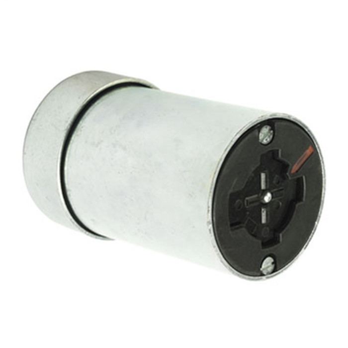 Pass & Seymour 21414 Power Interrupting Connector, Metallic with Rubber Cord Grip