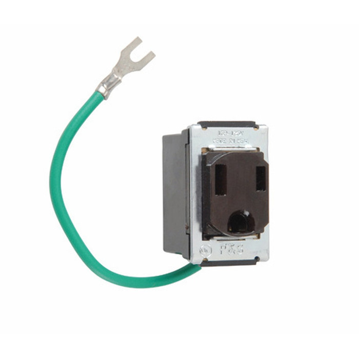 Pass & Seymour 3-Wire Grounding Despard Receptacle, 15A, Brown