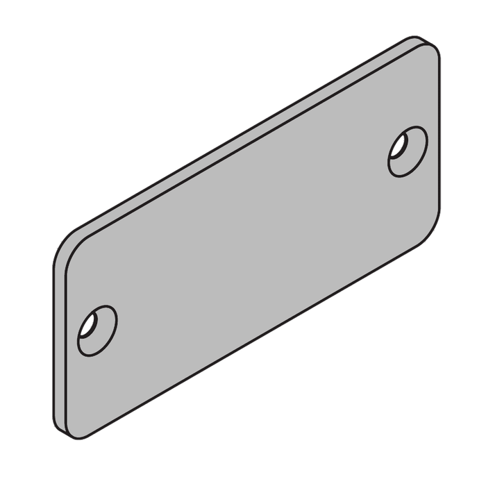 Schlage Electronics 23631823 AD/CO Series Decorative Plate with Fasteners, Exit Trim, 1.5"H x 3.25"W x .105"D, Satin Chrome