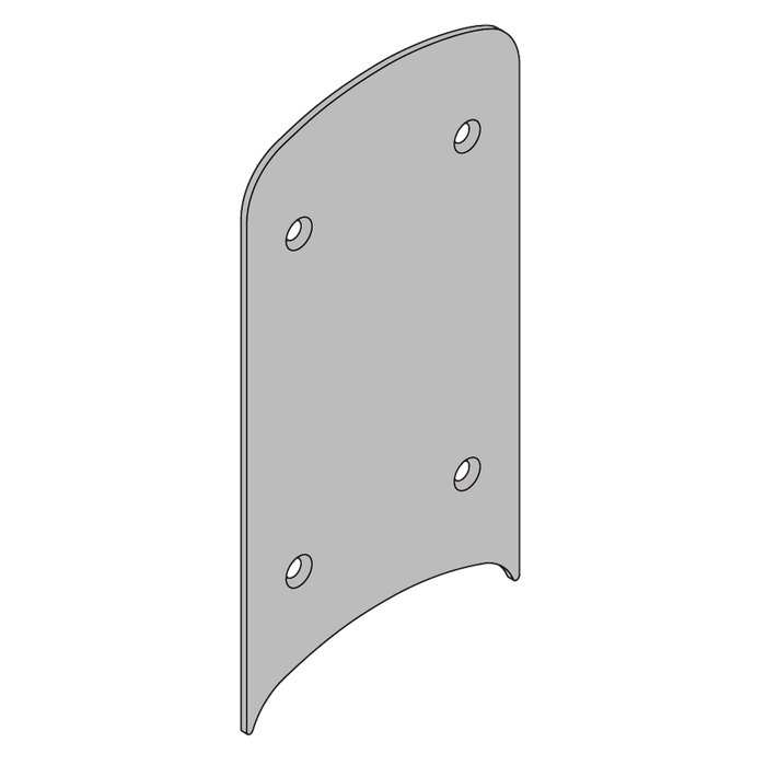 Schlage Electronics 23760325-626 AD/CO Series Decorative Plate with Fasteners, 6.6" X 3.5" X .075", Satin Chrome