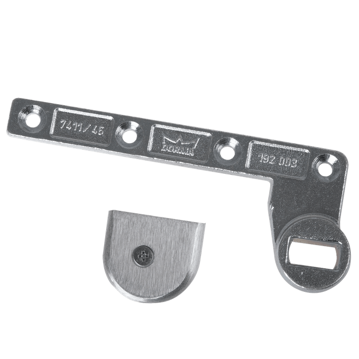Dormakaba 75323 RH Standard and Heavy-Duty Bottom Arm, 3/4" Offset Hung with Cover Cap, Right-Handed, Satin Brass