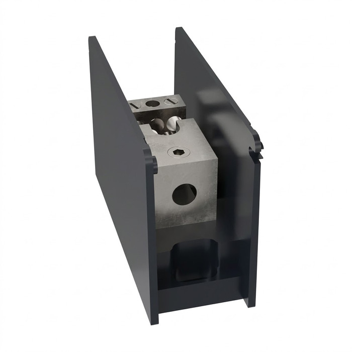 Mersen MPDB Series Open-Style Power Distribution Block, Tin-Plated Aluminum