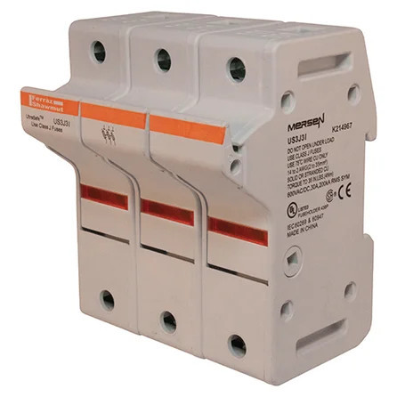 Mersen UltraSafe Class J Fuse Holder, DIN Rail Mount, LED Indicator