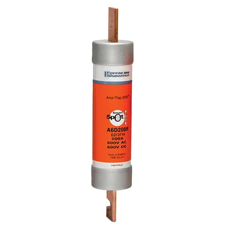 Mersen A6D_R Series Class RK1 Time-Delay Fuse, 600VAC/600VDC