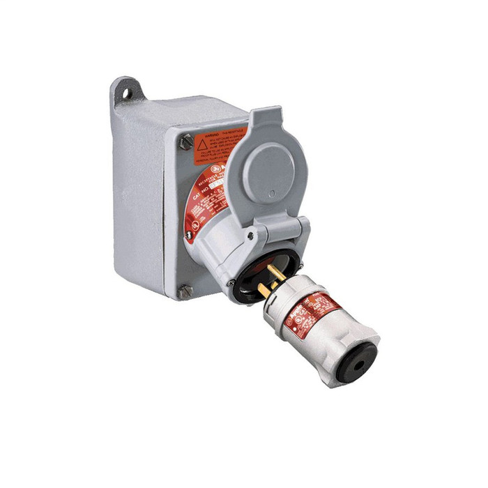 Appleton U-Line ECS Factory-Sealed 15 and 20 Amp Plug and Receptacle Set, 3-Pole