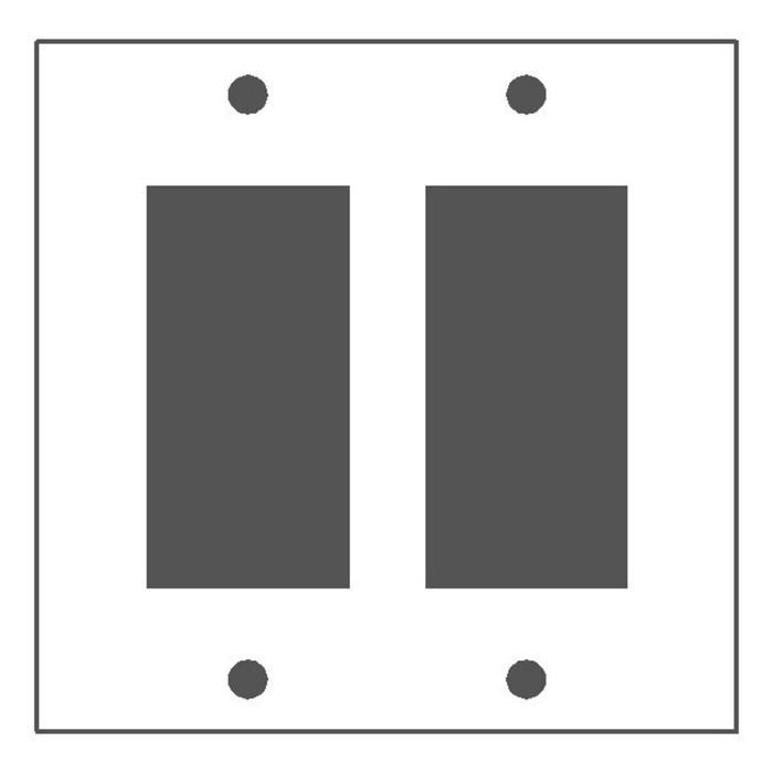 Mulberry 86402 Steel 2-Gang Device-Mount Wallplate, Duplex/GFI Receptacle Cover