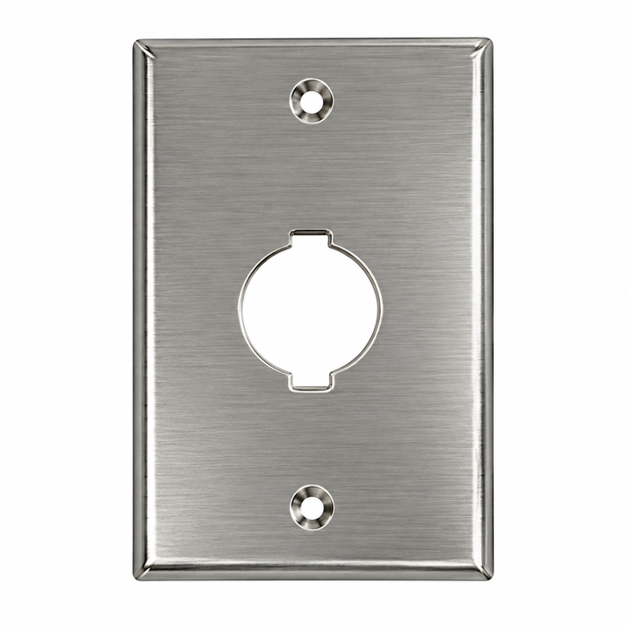 Mulberry 97360 Standard-Size 430 Stainless Steel Combination Wallplate, 1-Blank + 1-Receptacle