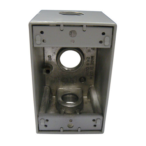 Mulberry 30583 Powder-Coated Die-Cast Aluminum Weatherproof Outlet Box, 1-Gang