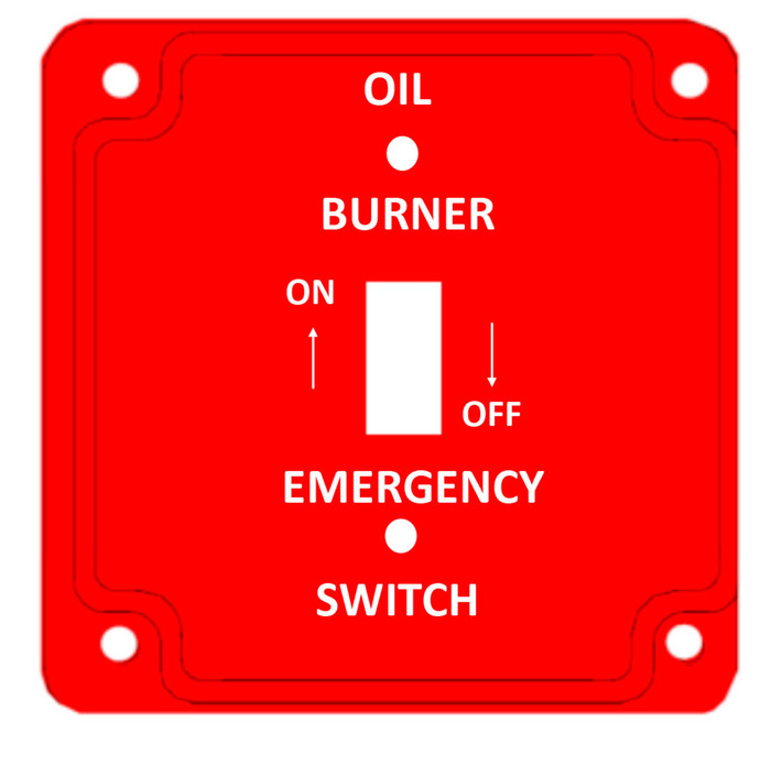 Mulberry 41006 4-Inch x 4-Inch Steel 1-Gang Oil Burner Cover Plate