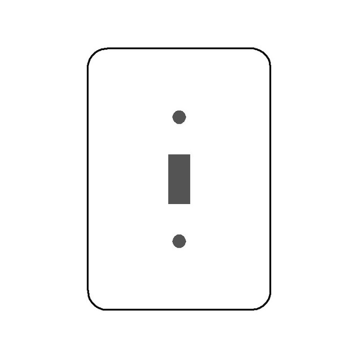 Mulberry 78771 Steel Princess/Maxi 1-Gang Wallplate, 1-Toggle Switch, Brown