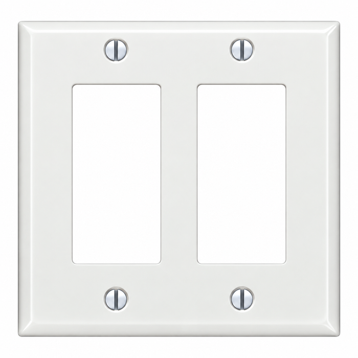 Mulberry 86835 Steel Jumbo GFI Surge 2-Gang Combination Wallplate, 2-Block Duplex
