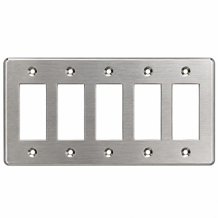 Mulberry 97405 5-Gang Screw Mount Wallplate for Duplex/GFI Receptacles