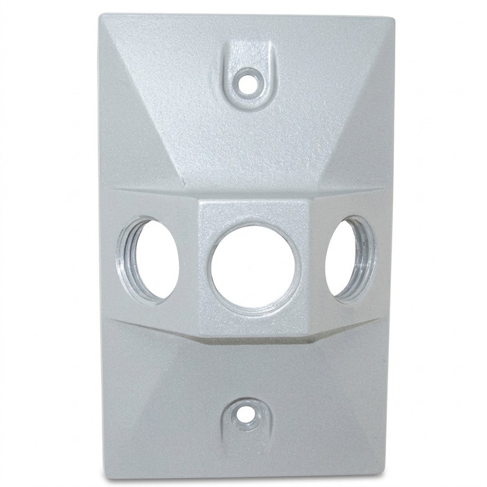 Mulberry 30361T08 Weatherproof Raised Rectangular Cover, Die-Cast Zinc